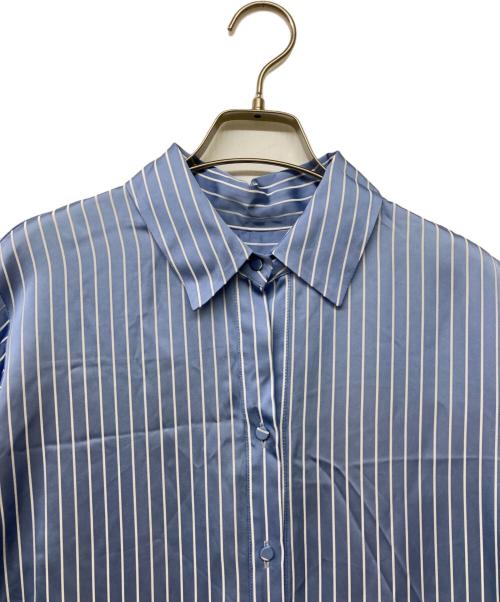MYLAN（マイラン）MYLAN (マイラン) Bi-Color Stripe Shirt Dress(バイカラー ストライプ シャツ ドレス) ブルー×オレンジ サイズ:FREEの古着・服飾アイテム