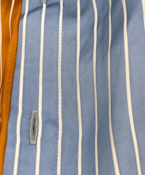 MYLAN（マイラン）MYLAN (マイラン) Bi-Color Stripe Shirt Dress(バイカラー ストライプ シャツ ドレス) ブルー×オレンジ サイズ:FREEの古着・服飾アイテム