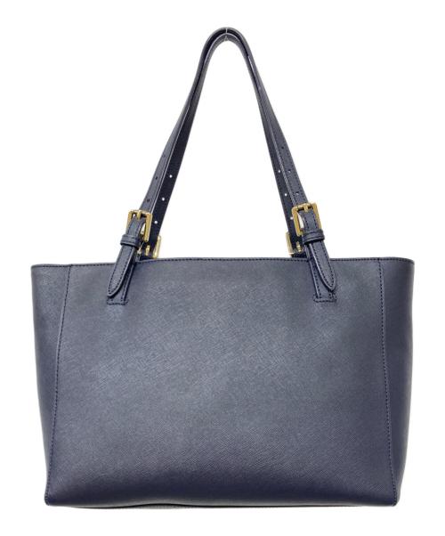 TORY BURCH（トリーバーチ）TORY BURCH (トリーバーチ) YORK SMALL TOP-ZIP BUCKLE TOTE(ヨーク・スモール・トップジップ・バックル・トート) ネイビーの古着・服飾アイテム
