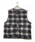 stussy（ステューシー）の古着「PLAID NYLON LINER VEST/プレイドナイロンライナーベスト」｜グレー×ブラック