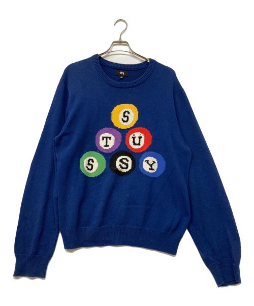 stussy（ステューシー）stussy (ステューシー) ice fieldニット ブルー サイズ:SIZELの古着・服飾アイテム