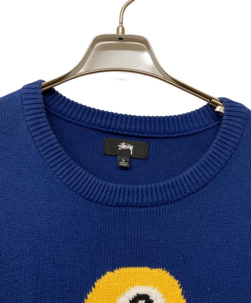 stussy（ステューシー）stussy (ステューシー) ice fieldニット ブルー サイズ:SIZELの古着・服飾アイテム