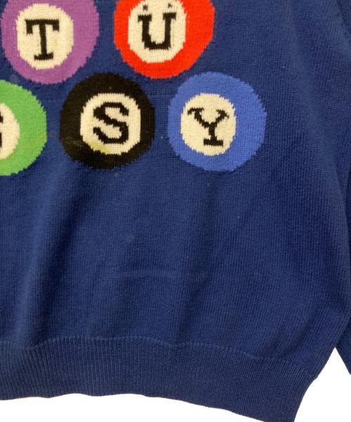 stussy（ステューシー）stussy (ステューシー) ice fieldニット ブルー サイズ:SIZELの古着・服飾アイテム