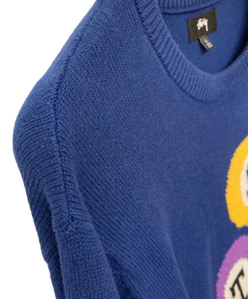 stussy（ステューシー）stussy (ステューシー) ice fieldニット ブルー サイズ:SIZELの古着・服飾アイテム