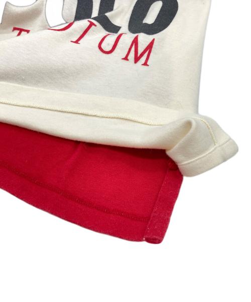 POLO RALPH LAUREN（ポロ・ラルフローレン）POLO RALPH LAUREN (ポロ・ラルフローレン) やり投げ 1992オリジナル 1992 STADIUM POLO SHIRT ホワイト×レッド サイズ:sizeLの古着・服飾アイテム
