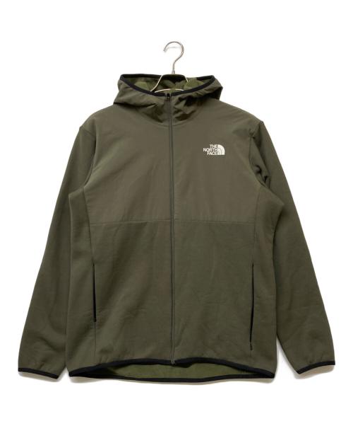 THE NORTH FACE（ザ ノース フェイス）THE NORTH FACE (ザ ノース フェイス) Hybrid Nylon Fleece Hoodie/ハイブリッド・ナイロン・フリース・フーディ グリーン サイズ:XLの古着・服飾アイテム