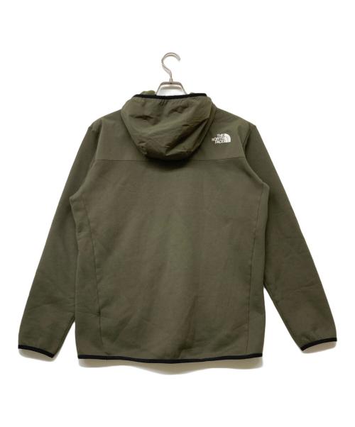 THE NORTH FACE（ザ ノース フェイス）THE NORTH FACE (ザ ノース フェイス) Hybrid Nylon Fleece Hoodie/ハイブリッド・ナイロン・フリース・フーディ グリーン サイズ:XLの古着・服飾アイテム