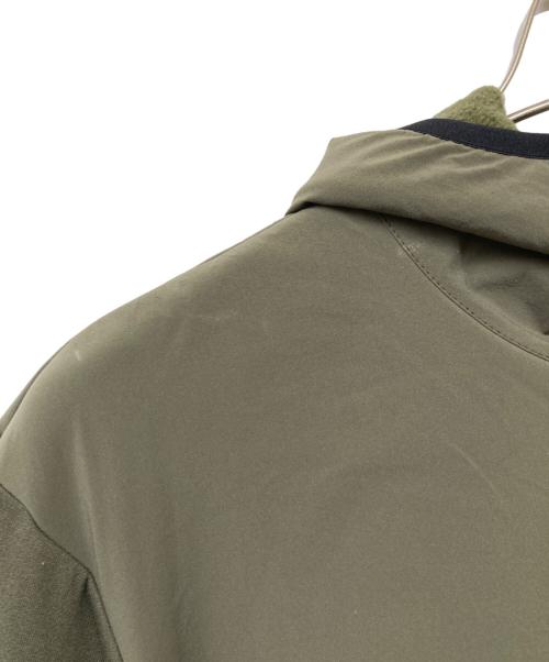 THE NORTH FACE（ザ ノース フェイス）THE NORTH FACE (ザ ノース フェイス) Hybrid Nylon Fleece Hoodie/ハイブリッド・ナイロン・フリース・フーディ グリーン サイズ:XLの古着・服飾アイテム