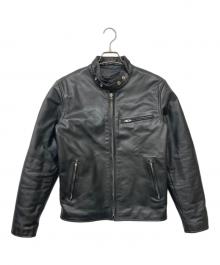 HORN WORKS（ホーンワークス）の古着「シングルライダースジャケット」｜ブラック