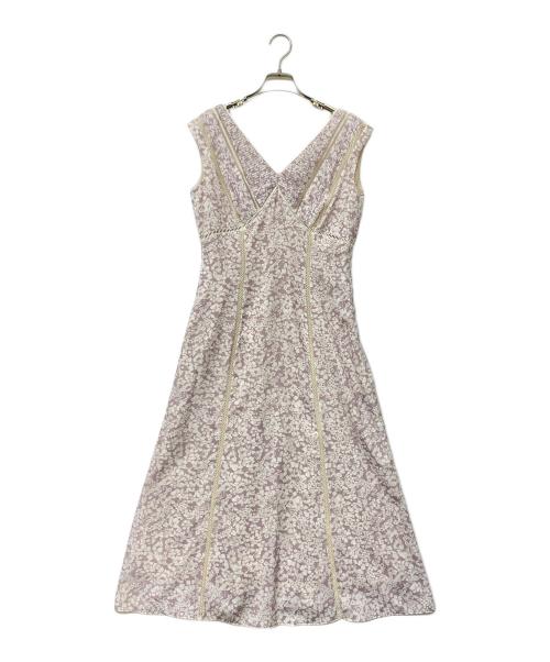 HER LIP TO（ハーリップトゥ）HER LIP TO (ハーリップトゥ) Lace Trimmed Floral Dress（レース・トリムド・フローラル・ドレス） ピンク サイズ:SIZE Mの古着・服飾アイテム