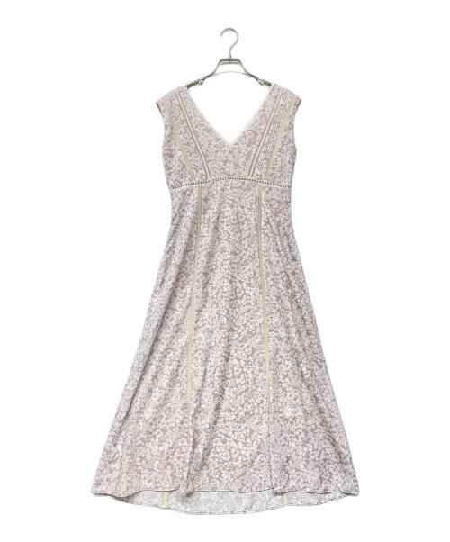 HER LIP TO（ハーリップトゥ）HER LIP TO (ハーリップトゥ) Lace Trimmed Floral Dress（レース・トリムド・フローラル・ドレス） ピンク サイズ:SIZE Mの古着・服飾アイテム