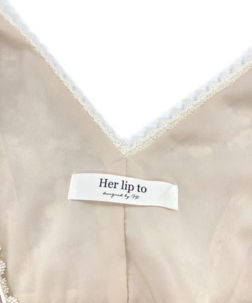 HER LIP TO（ハーリップトゥ）HER LIP TO (ハーリップトゥ) Lace Trimmed Floral Dress（レース・トリムド・フローラル・ドレス） ピンク サイズ:SIZE Mの古着・服飾アイテム