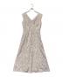 HER LIP TO（ハーリップトゥ）の古着「Lace Trimmed Floral Dress（レース・トリムド・フローラル・ドレス）」｜ピンク