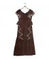 Her lip to (ハーリップトゥ) Angel Sleeve Dress(エンジェル スリーブ ドレス) ブラウン サイズ:Ⅿ：5000円