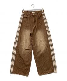 THE TOE（ザ・トゥー）の古着「24AW EMIRATES TRACK DENIM PANTS」｜ブラウン