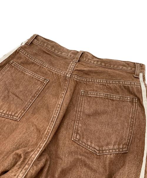 THE TOE（ザ・トゥー）THE TOE (ザ・トゥー) 24AW EMIRATES TRACK DENIM PANTS ブラウン サイズ:Mの古着・服飾アイテム