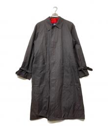 BURBERRY LONDON（バーバリーロンドン）の古着「ラムウールライナー付き襟裏ノバチェックステンカラーコート」｜グレー