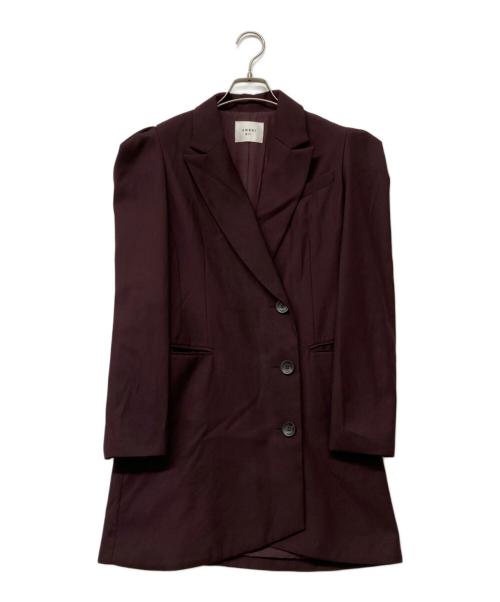 Ameri VINTAGE（アメリヴィンテージ）Ameri VINTAGE (アメリヴィンテージ) POWER SHOULDER LONG JACKET/パワーショルダーロングジャケット ボルドー サイズ:Sの古着・服飾アイテム