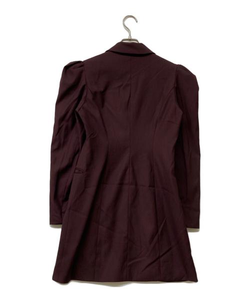 Ameri VINTAGE（アメリヴィンテージ）Ameri VINTAGE (アメリヴィンテージ) POWER SHOULDER LONG JACKET/パワーショルダーロングジャケット ボルドー サイズ:Sの古着・服飾アイテム