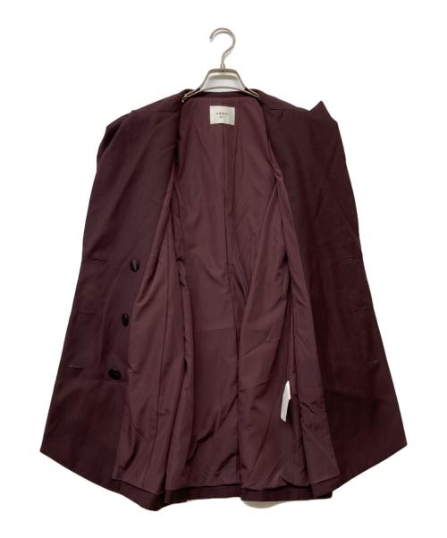 Ameri VINTAGE（アメリヴィンテージ）Ameri VINTAGE (アメリヴィンテージ) POWER SHOULDER LONG JACKET/パワーショルダーロングジャケット ボルドー サイズ:Sの古着・服飾アイテム