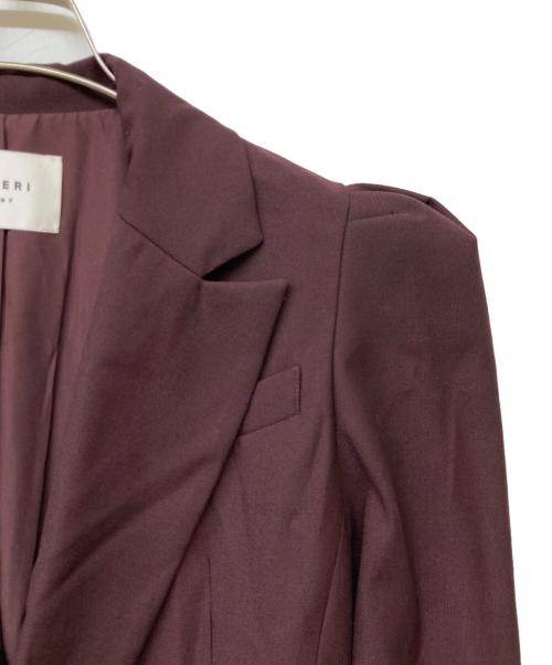Ameri VINTAGE（アメリヴィンテージ）Ameri VINTAGE (アメリヴィンテージ) POWER SHOULDER LONG JACKET/パワーショルダーロングジャケット ボルドー サイズ:Sの古着・服飾アイテム