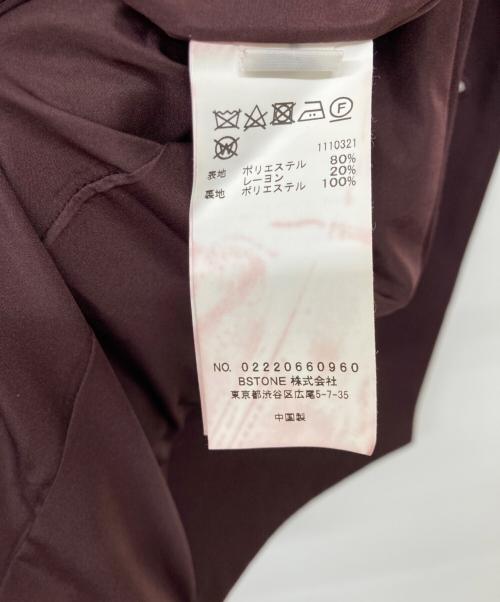Ameri VINTAGE（アメリヴィンテージ）Ameri VINTAGE (アメリヴィンテージ) POWER SHOULDER LONG JACKET/パワーショルダーロングジャケット ボルドー サイズ:Sの古着・服飾アイテム