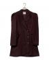 Ameri VINTAGE（アメリヴィンテージ）の古着「POWER SHOULDER LONG JACKET/パワーショルダーロングジャケット」｜ボルドー