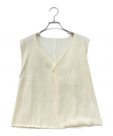PLEATS PLEASE プリーツプリーズ ベスト L 青 【古着】【中古】【送料無料】 PLEATS PLEASE ISSEY MIYAKE MIYAKE(プリーツプリーズイッセイミヤケ