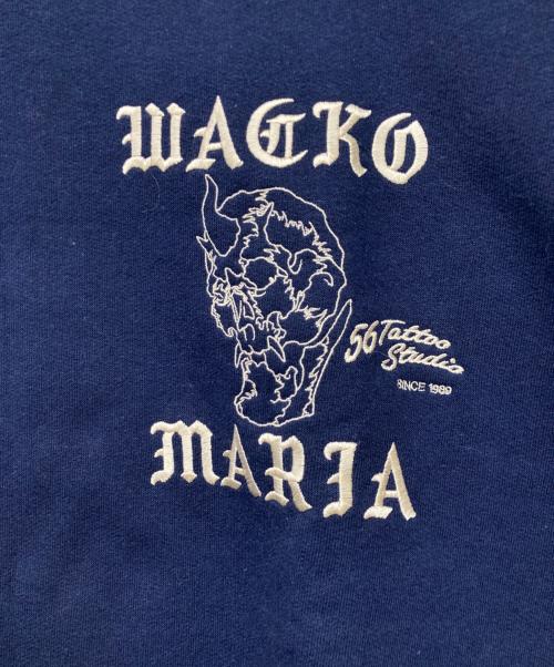 WACKO MARIA（ワコマリア）WACKO MARIA (ワコマリア) 56 TATTOO STUDIO (56 タトゥースタジオ) 24SS CREW NECK SWEAT SHIRT ネイビー サイズ:2XLの古着・服飾アイテム