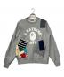 A BATHING APE（アベイシングエイプ）の古着「ロゴプリントパッチワークスウェット」｜グレー