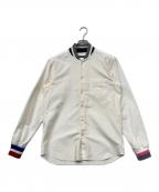 SOPHNET.ソフネット）の古着「LINE RIBBED STADIUM SHIRT(ライン リブ スタジアム シャツ)」｜アイボリー