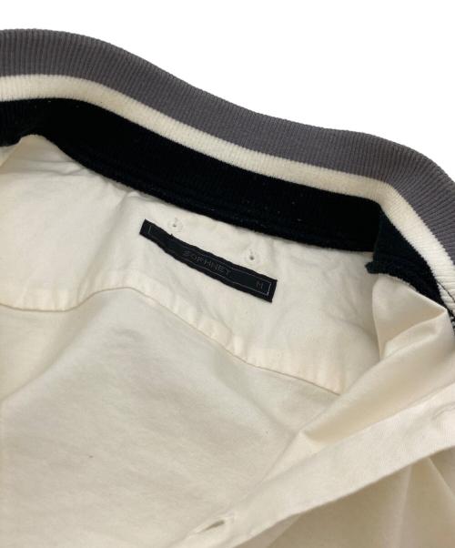 SOPHNET.（ソフネット）SOPHNET. (ソフネット) LINE RIBBED STADIUM SHIRT(ライン リブ スタジアム シャツ) アイボリー サイズ:sizeMの古着・服飾アイテム