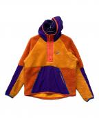 NIKEナイキ）の古着「Men's 1/2-Zip Hoodie/メンズ ハーフジップ フーディー」｜オレンジ×パープル