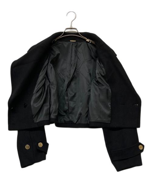 Snidel（スナイデル）Snidel (スナイデル) ビッグカラーショートコート ブラック サイズ:Freeの古着・服飾アイテム