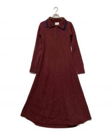 loin nuit（ロワンニュイ）の古着「knit tie onepiece（ニット タイ ワンピース）」｜パープル