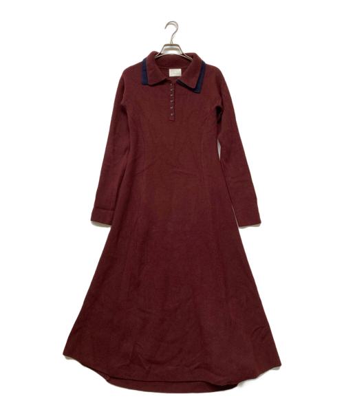 loin nuit（ロワンニュイ）loin nuit (ロワンニュイ) knit tie onepiece（ニット タイ ワンピース） パープル サイズ:SIZE Freeの古着・服飾アイテム