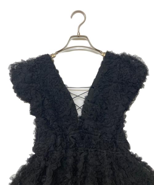 polaura（ポロ―ラ）polaura (ポロ―ラ) フラワーペプラムバックリボンチュニック ブラック サイズ:FREE 未使用品の古着・服飾アイテム