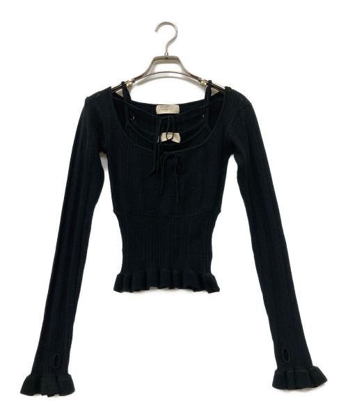 ANDMARY（アンドマリー）ANDMARY (アンドマリー) キャミ付きニット ブラック サイズ:SIZE Freeの古着・服飾アイテム