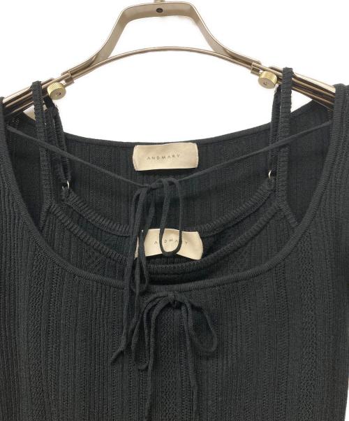 ANDMARY（アンドマリー）ANDMARY (アンドマリー) キャミ付きニット ブラック サイズ:SIZE Freeの古着・服飾アイテム