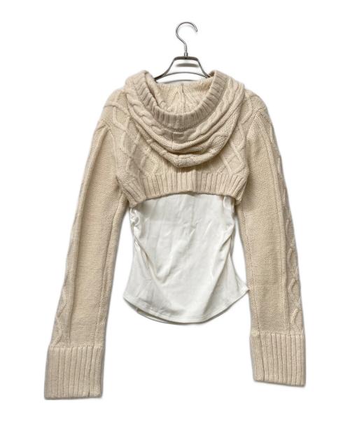 ANDMARY（アンドマリー）ANDMARY (アンドマリー) Mary logo cable knit set/メリー ロゴ ケーブル ニット セット ホワイト サイズ:Freeの古着・服飾アイテム