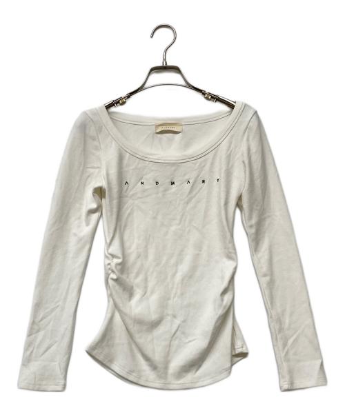 ANDMARY（アンドマリー）ANDMARY (アンドマリー) Mary logo cable knit set/メリー ロゴ ケーブル ニット セット ホワイト サイズ:Freeの古着・服飾アイテム