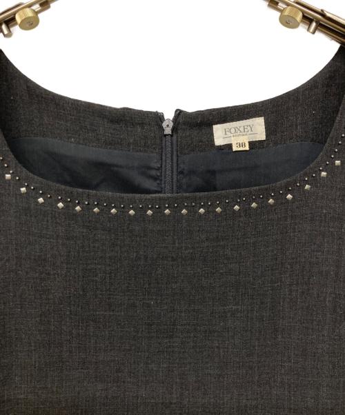 FOXEY BOUTIQUE（フォクシー ブティック）FOXEY BOUTIQUE (フォクシー ブティック) ノースリーブスクエアネックワンピース ブラック サイズ:SIZE M (38)の古着・服飾アイテム