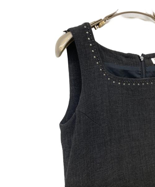 FOXEY BOUTIQUE（フォクシー ブティック）FOXEY BOUTIQUE (フォクシー ブティック) ノースリーブスクエアネックワンピース ブラック サイズ:SIZE M (38)の古着・服飾アイテム
