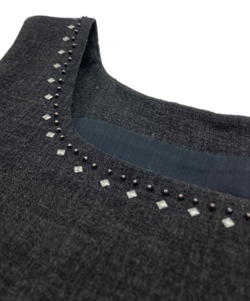 FOXEY BOUTIQUE（フォクシー ブティック）FOXEY BOUTIQUE (フォクシー ブティック) ノースリーブスクエアネックワンピース ブラック サイズ:SIZE M (38)の古着・服飾アイテム