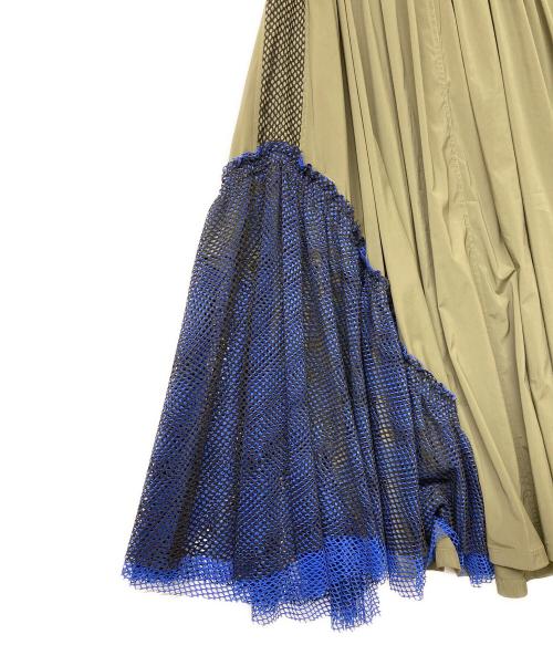 Risley（リズレー）Risley (リズレー) メッシュ切替スカート グリーン サイズ:不明の古着・服飾アイテム