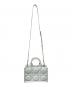 Christian Dior (クリスチャン ディオール) ブックトートバッグ ミニマクロカナージュ カーフスキン ライトグレー：297000円
