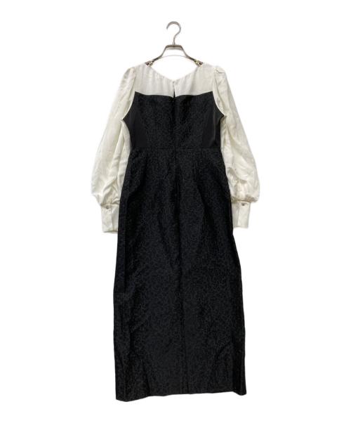 HER LIP TO（ハーリップトゥ）Her lip to (ハーリップトゥ) CrillonCrystalPearlJaquardDress(クリヨン クリスタル パール ジャカード ドレス) ブラック サイズ:Mの古着・服飾アイテム