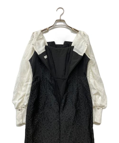 HER LIP TO（ハーリップトゥ）Her lip to (ハーリップトゥ) CrillonCrystalPearlJaquardDress(クリヨン クリスタル パール ジャカード ドレス) ブラック サイズ:Mの古着・服飾アイテム