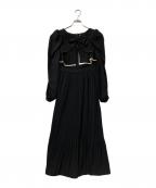 HER LIP TOハーリップトゥ）の古着「La Rochelle Pleated Dress()・ロシェル・プリーテッド・ドレス」｜ブラック
