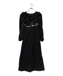 HER LIP TO（ハーリップトゥ）の古着「La Rochelle Pleated Dress」｜ブラック